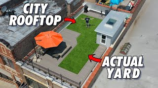 I Built a ROOFTOP DECK that feels like an Actual Yard....