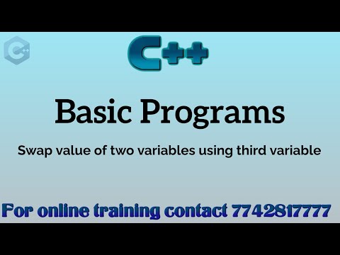 c++ program to swap values of two variables using third variable