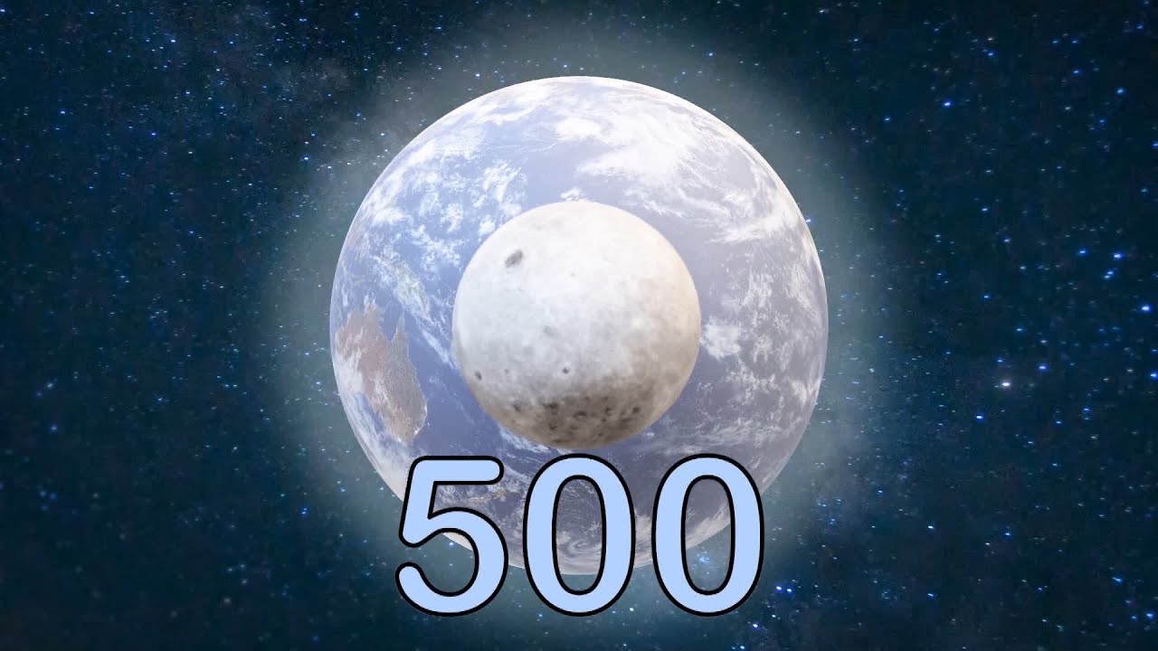 500 Second Earth and Moon Countdown - YouTube