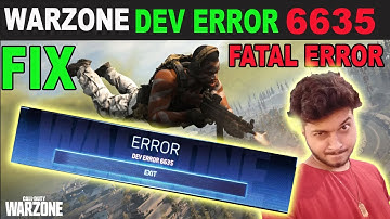 CALL OF DUTY WARZONE #ERROR DEV ERROR #6635 FIX/#cod warzone fatal dev error 6635 ll borntoplaygames
