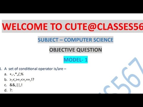 CMS objective question MODEL PAPER - 1 for jac boards - YouTube