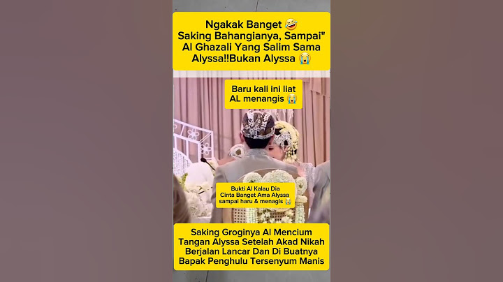 setelah akad nikah, Al ghazali cium tangan Alyssa #algazali #alyssa