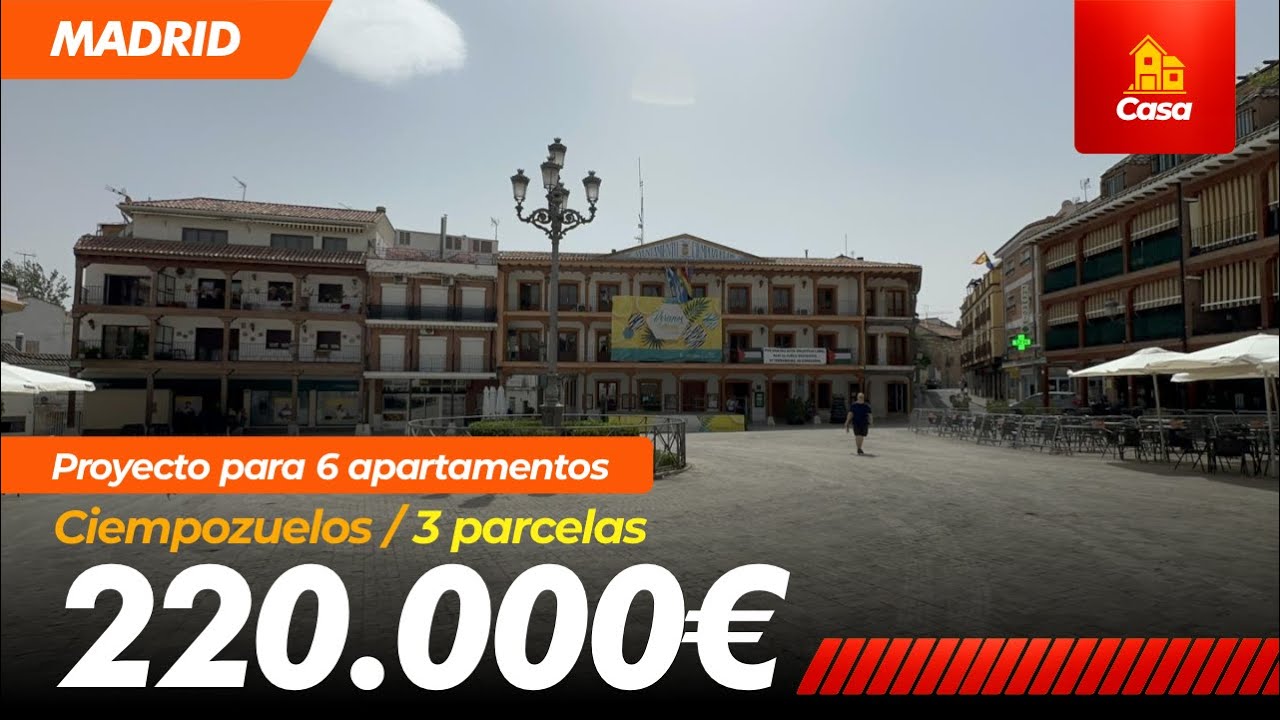 IMBX787 MADRID  / CIEMPOZUELOS / 220.000€ / ⭐️ 3 TERRENOS / 240 m² / PROYECTO DE   6 APARTAMENTOS ⭐️