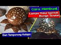 Jadi Gini Lho Cara Membuat Lampu Tidur Bentuk Bunga Teratai dari Tempurung Kelapa