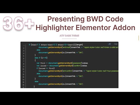 Presenting Code Highlighter Elementor addon