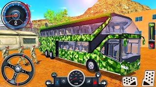 Army Soldier Bus Driving Simulator - Offroad US Transport Duty Driver - Android GamePlay #2 screenshot 3