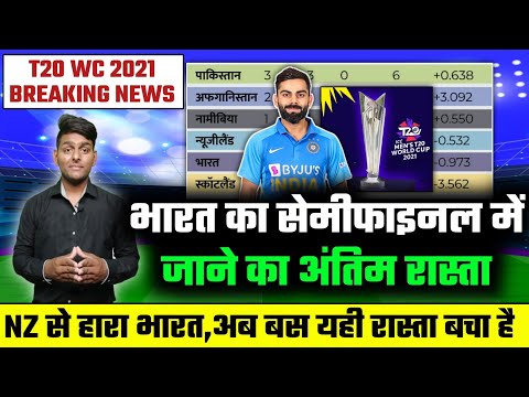T20 WC 2021 : India Last Chance To Qualify To Semifinal After IND vs NZ | India Semifinal Chance