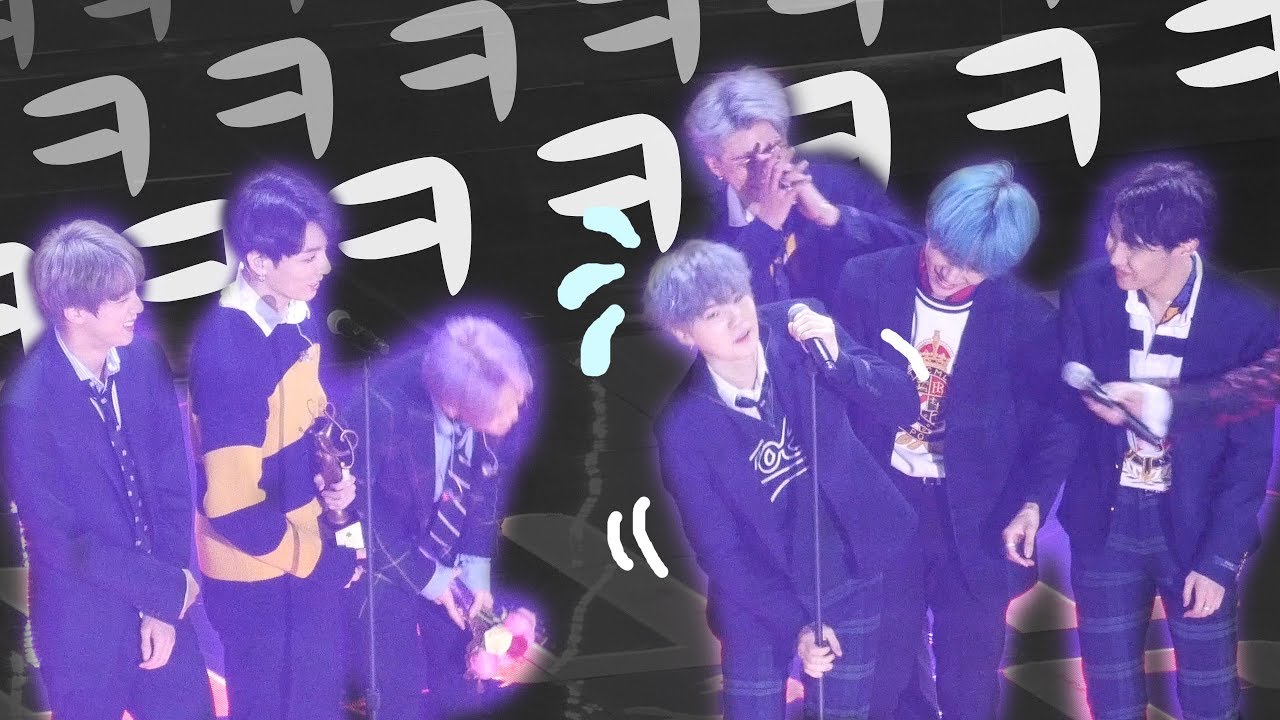 BTS 마이크가 높은 슈가, 지민 SUGA, JIMIN, a high MIC : (feat. 아미 ARMY) : 소감 Grand Prize : Edited fancam 190115