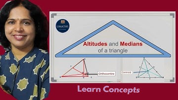 Altitude| Orthocentre | Median | Centroid | of a triangle| #Class8| Mathematics | @UMATHS