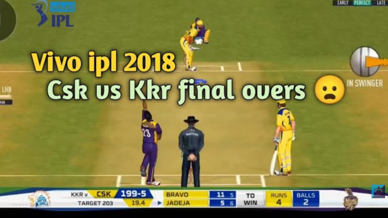 LAST OVER DRAMA CSK VS KKR VIVO IPL 2018 RC20 - YouTube