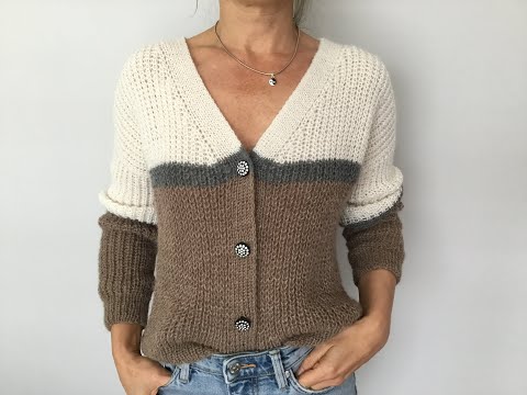 Кардиган из пряжи Drops Alpaca. Полуанглийская( жемчужная) резинка.Halbpatent.Brioche stitch.