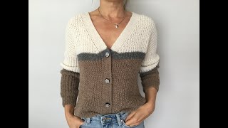 :    Drops Alpaca. ( ) .Halbpatent.Brioche stitch.