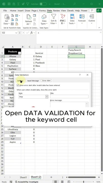 E48 dynamic data validation #exceltech #exceltips #excelclub - YouTube