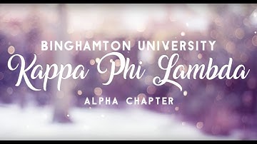 Binghamton Kappa Phi Lambda Rush Spring 2017