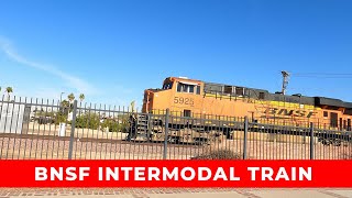 Chasing A BNSF Train Along Grand Avenue