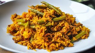 Lubia Polo • لوبیا پلو  (Persian Rice Recipe)