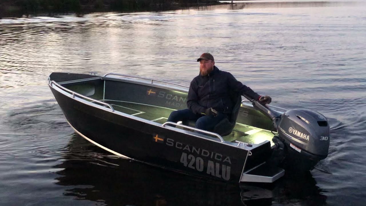 Scandica 420 ALU 30 HP Yamaha Tiller