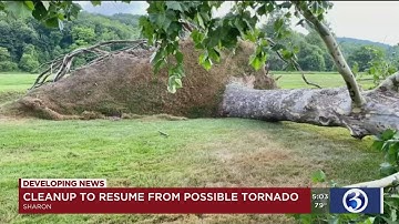 VIDEO: Clean up efforts underway in western CT after strong storms move through the area