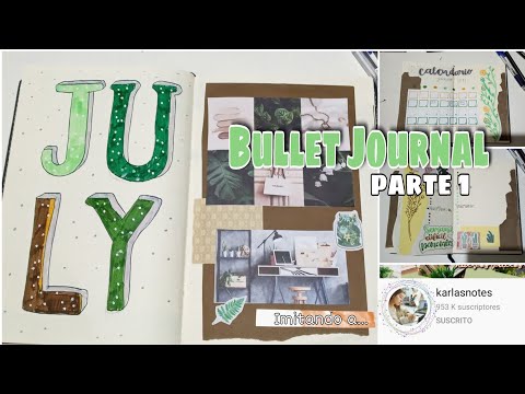 Bullet Journal Julio, imitando el estilo de @Karlasnotes PARTE 1/ Mgabrielanotes✨