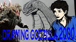 DRAWING GODZILLA 2000 MILLENIUM  SUPER POWER KINGDOM