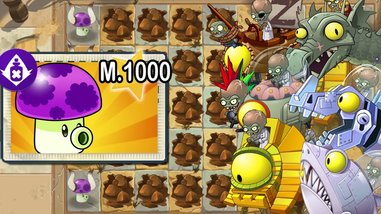Plants vs Zombies 2 - Seta Desesporada Nivel 1000 vs Todos los Zombot