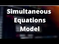 Simultaneous equations model in Econometrics || Statistical Modelling