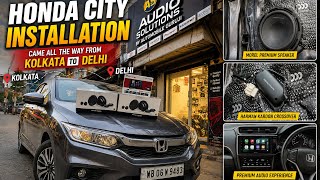 KOLKATA TO DELHI 😱 Harmon Kardon FIT 6CF Installed In Honda City 🔥 Pioneer DMH-6650BT | Full रिव्यू