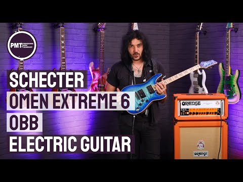 Schecter Omen Extreme-6 Ocean Blue Burst Electric Guitar - Incredible Heavy Rock Guitar!
