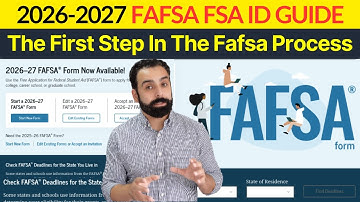 How To Create The FAFSA FSA ID