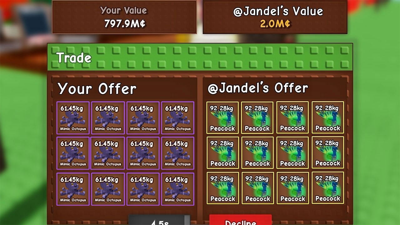 Trading For 3 TITANIC PEACOCKS in Grow A Garden!