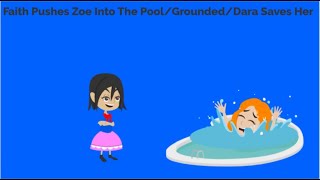 Faith Pushes Zoe Into The Poolgroundeddara Saves Her