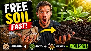 This Turns Cardboard + Dry Leaves Into FREE Soil FAST (Most People Mess This Up)”