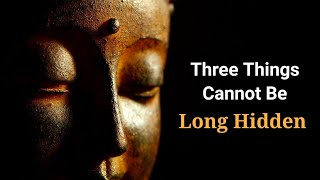 Three Things Cannot Be Long Hidden | Powerful Buddha Quotes | Spiritual Path