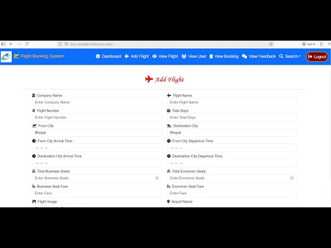 Airline Reservation System Project using Python Django