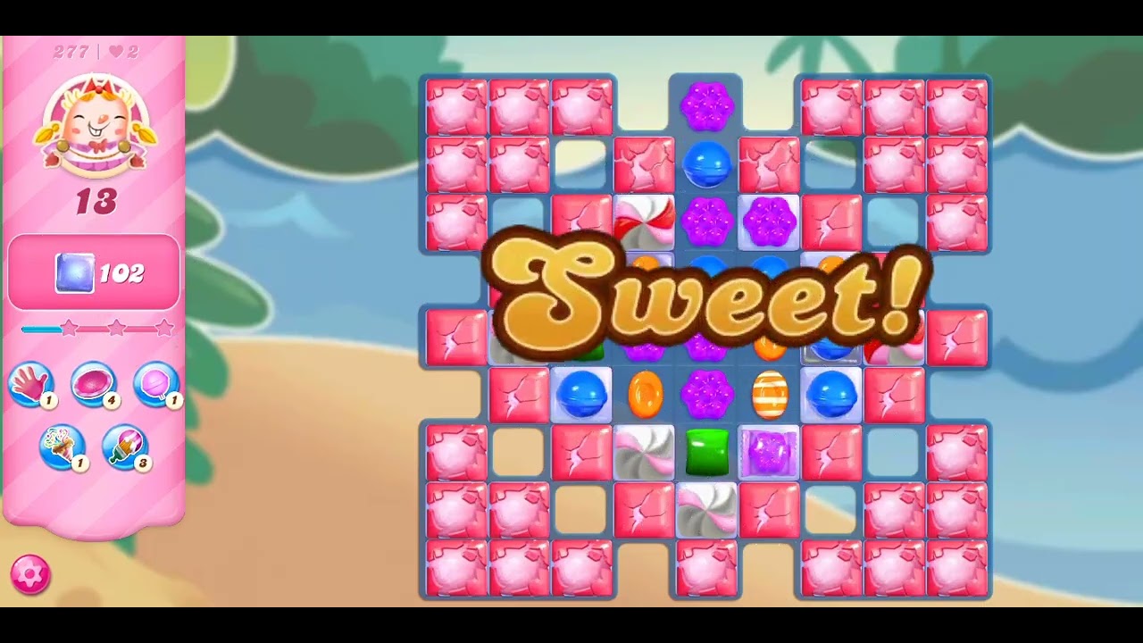 Candy crush 🍬// Candy crush bubblegum // Crunchy level// level 277