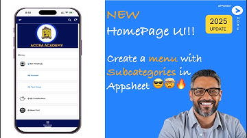 NEW 2025 AppSheet Homepage! Create a Modern Menu with Sub-Categories (UI/UX Upgrade)