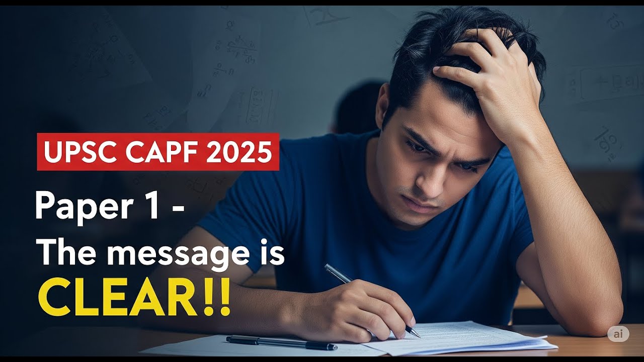 CAPF AC 2025 Paper 1 - Clear Message to Aspirants