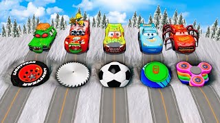 McQueen vs Giant Wheels Challenge 😱 | BeamNG Drive