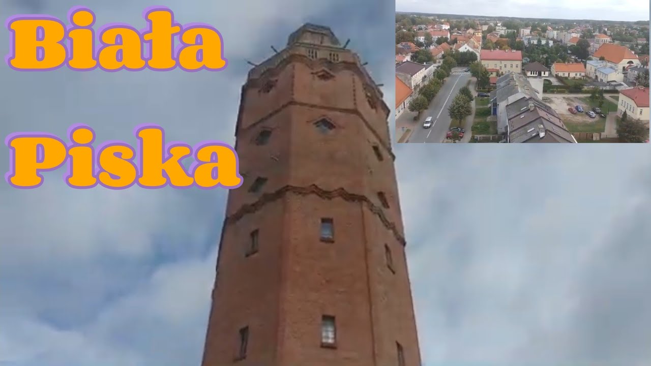 Panorama Białej Piskiej z tarasu widokowego na wieży ciśnień