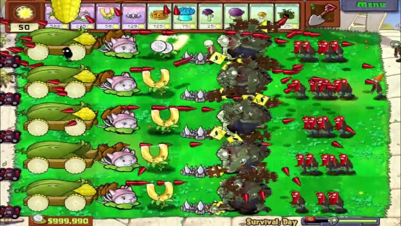 Plants vs. Zombies Last Stand Endless 5 Line Plants vs. All Zombies