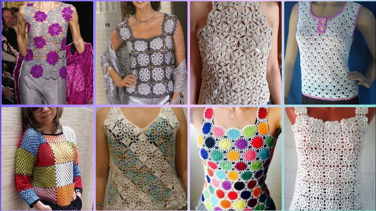 Most beautiful stylish crochet tops blouse design 