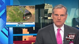 Video: SUV rolls into creek bed on Highway 90 access road