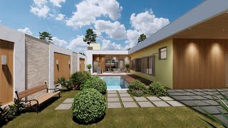 Be surprised by this L-shaped House - Modern and Cozy .Code278A