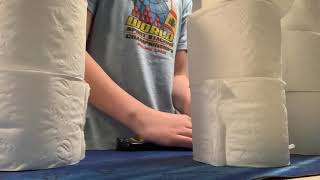 Toilete paper stacking, first 3 on tape (333)