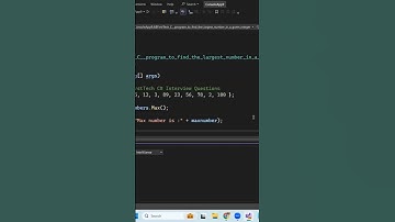 c# program to find largest number in an array