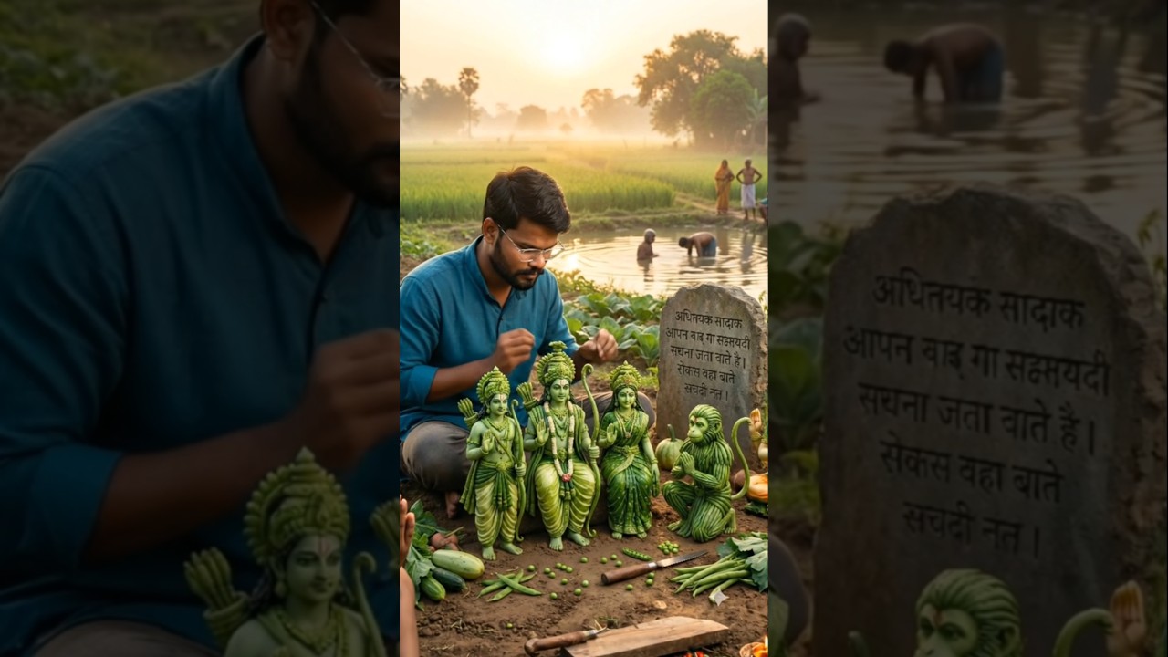 सब्जियों से बना राम दरबार 😱🙏 | Vegetable Art Miracle | 