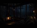 A Cozy Cabin With Rainfall And Fireplace Calm Ambient Sounds For Better Sleep 