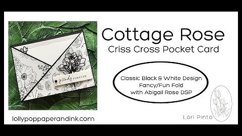 Criss Cross Pocket Card with Cottage Rose
