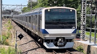 E531系カツK477編成が回送電車として警笛を鳴らしながら我孫子駅を通過【1251H】