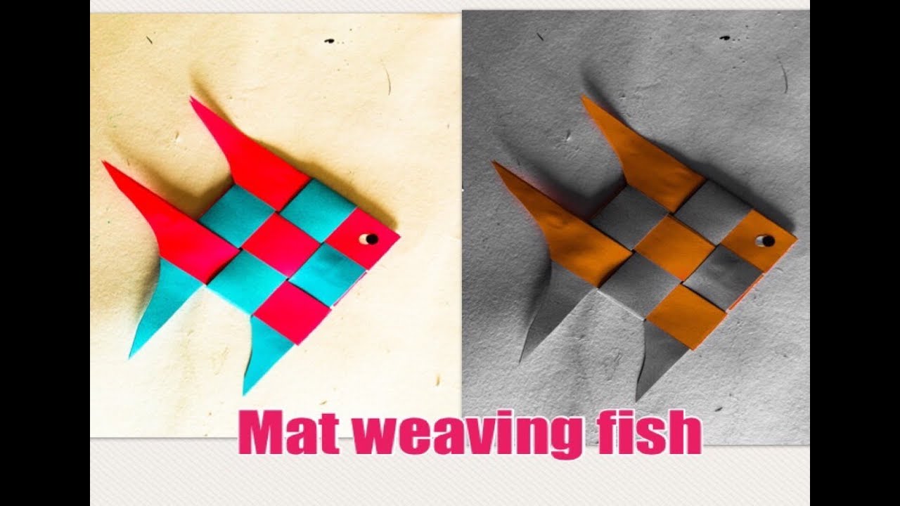Mat woven paper fish easy origami ideas for kids this summer 2018 YouTube